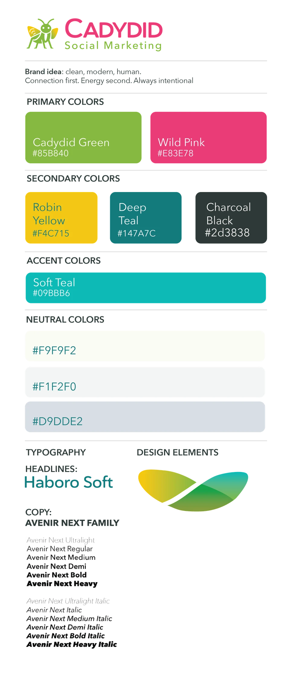 Brand guidelines / Color, typography, and graphic language.