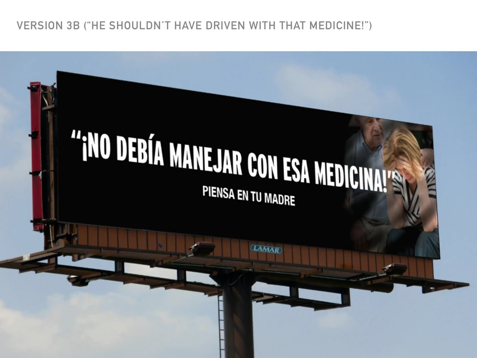 Think about your mother / Medication and driving outdoor concept.