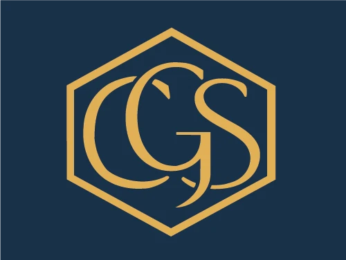 Identity detail / The geometric CGS crest.