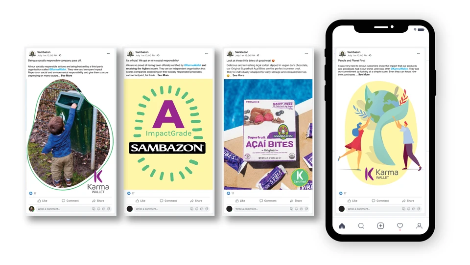 Karma Wallet social media templates