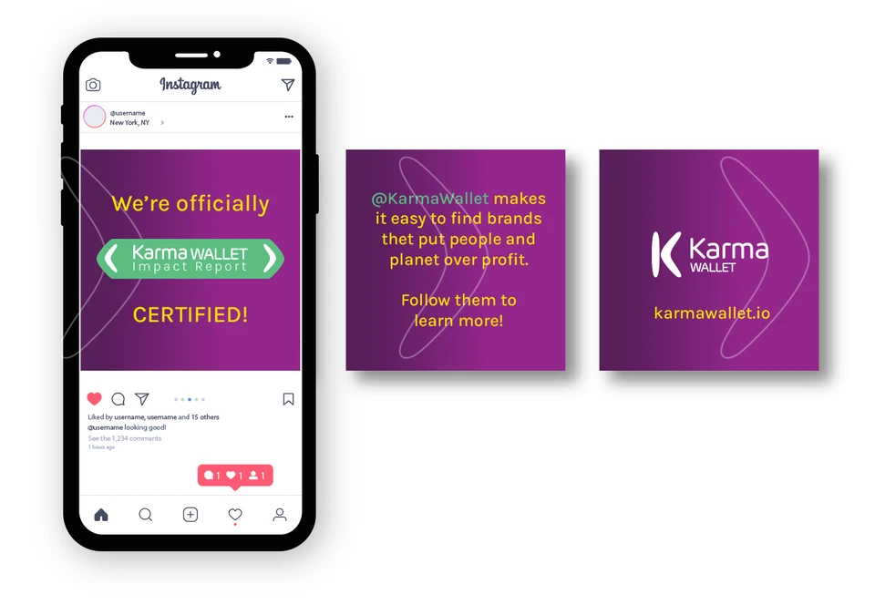 Karma Wallet social media templates