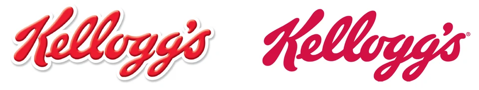 Previous and evolved Kellogg’s wordmarks side by side