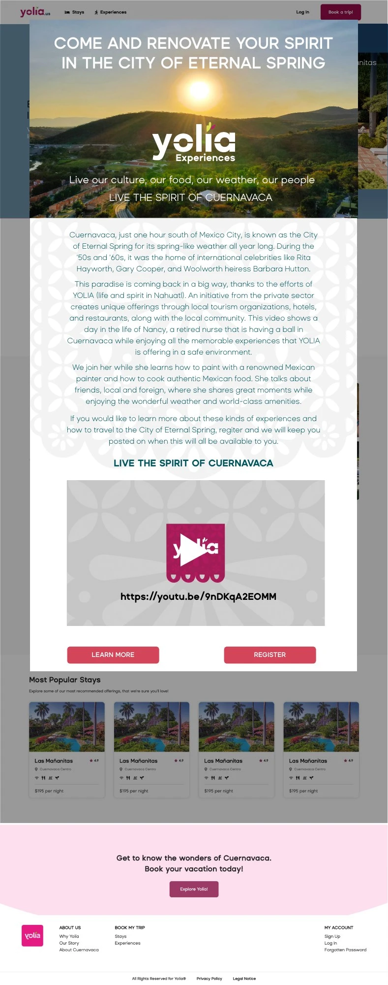 Digital experience / The U.S. visitor homepage.