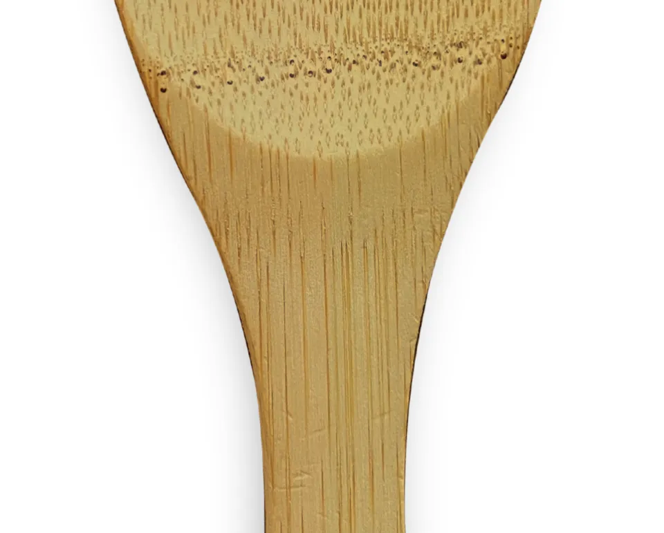 A natural bamboo rice spoon, the shamoji